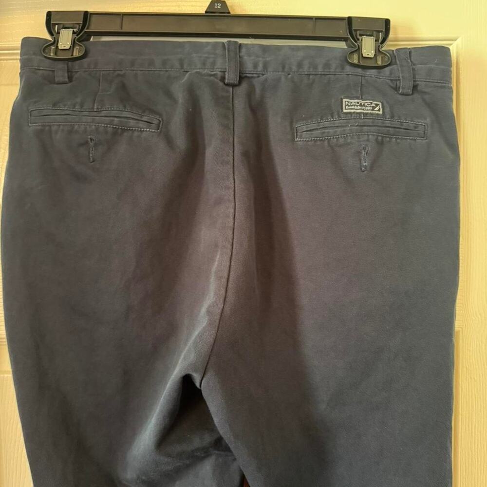 Navy blue Nautica chino pants- Size 34W X 32L - Picture 4 of 8